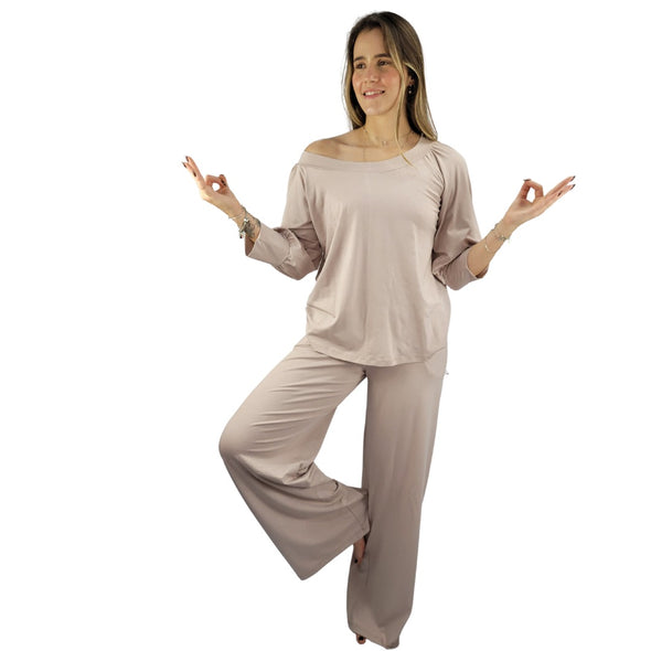 Calça Wide Leg Pijama Homewear Versátil (Monte seu Preguistê) - Lançamento