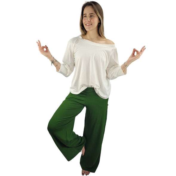 Calça Wide Leg Pijama Homewear Versátil (Monte seu Preguistê) - Lançamento