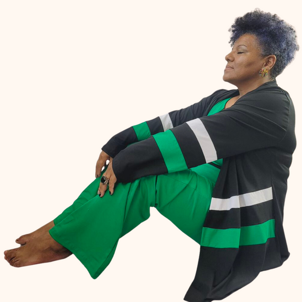 Pijama Feminino Homewear Preguistê Multifuncional Euforia Verde Bandeira e Preto