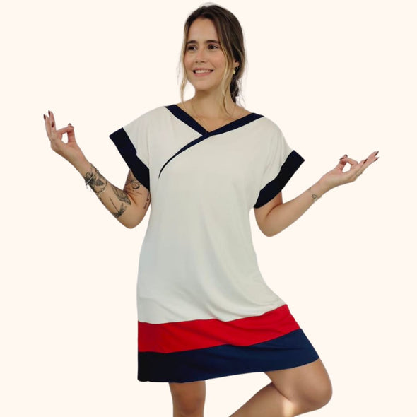 Pijama Camisola Feminino Homewear Preguistê Marítima